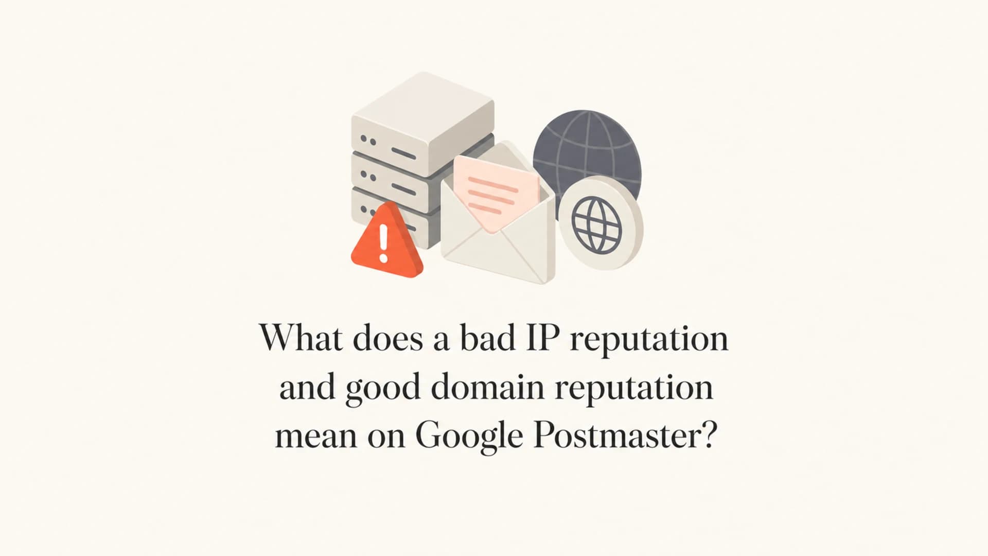 Bad IP reputation and good domain reputation shown as separate sender signals.