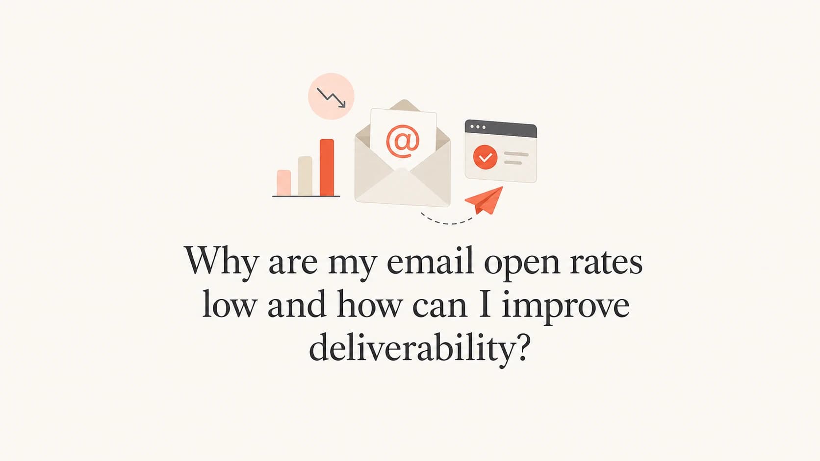 Article thumbnail about low email open rates and deliverability diagnosis.