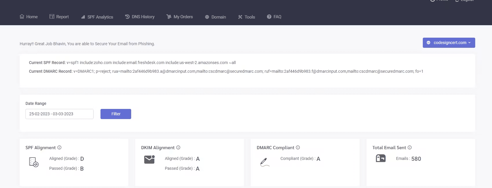First comparison image